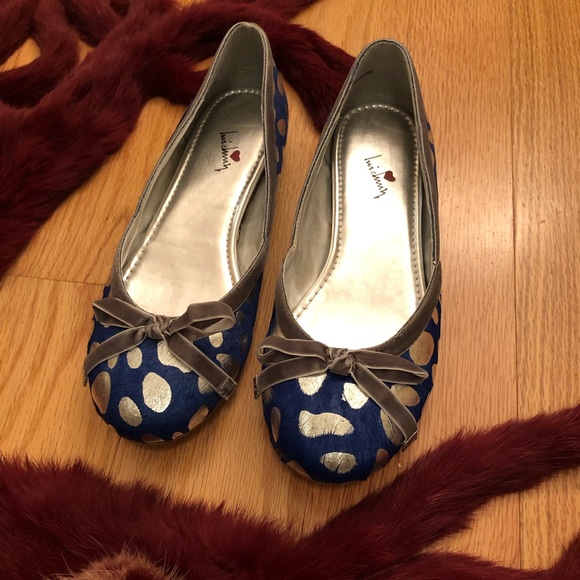 Blue and silver flats - Picture 2 of 4